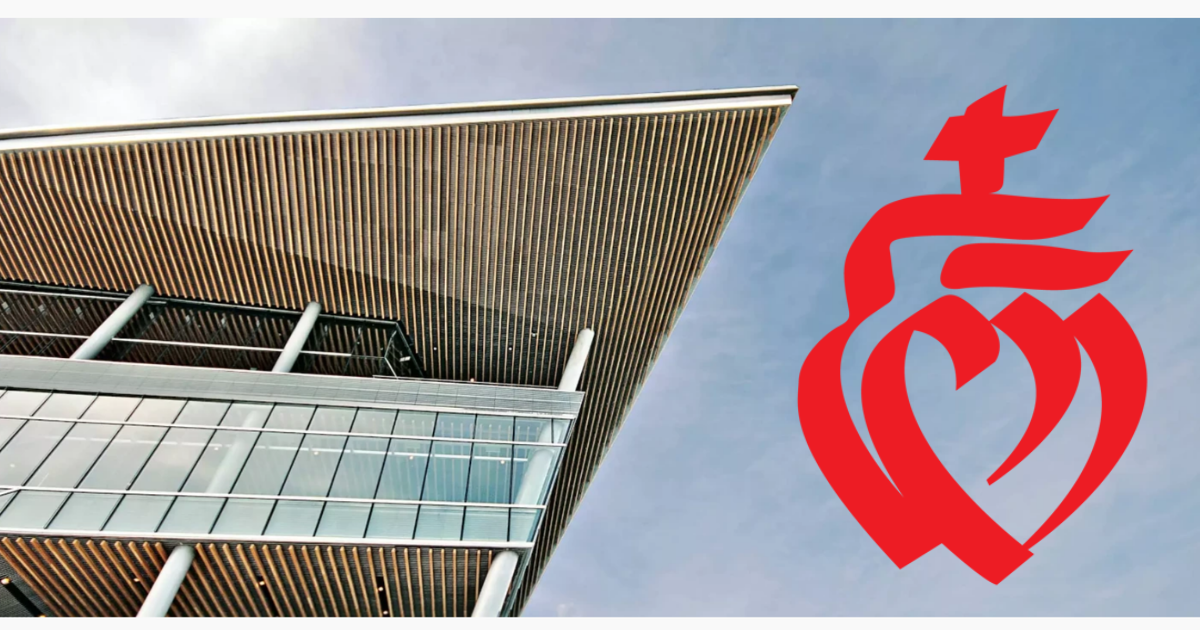 Image représentant un bâtiment moderne et le double coeur vendéen;